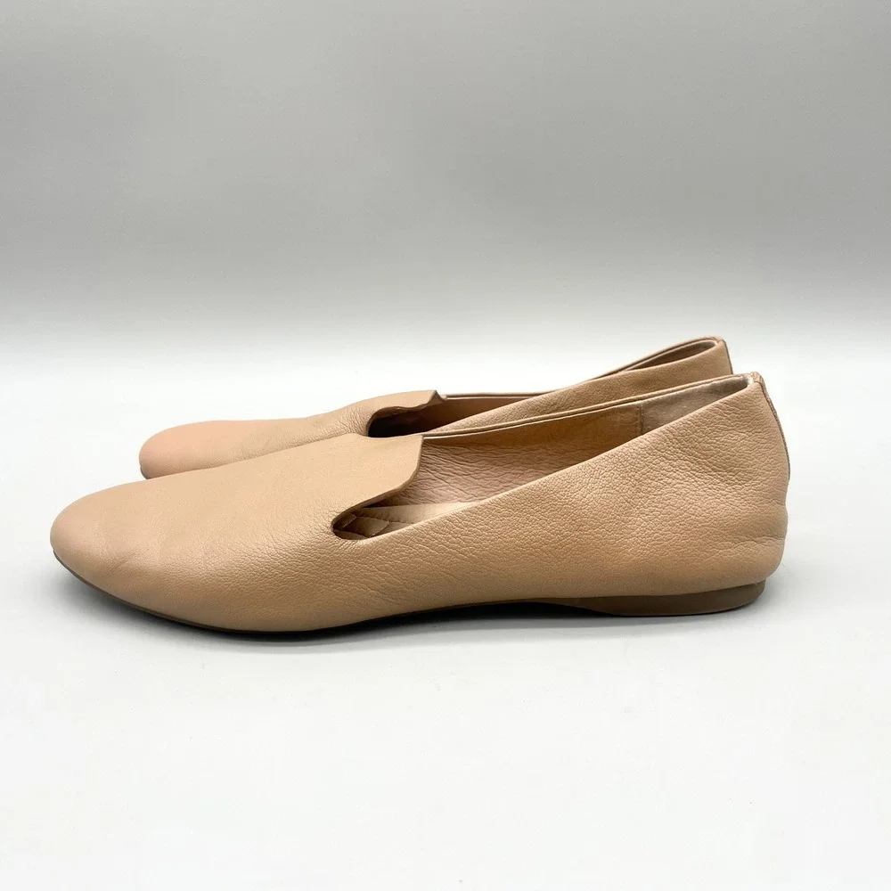 Birdies Womens 8.5 The Starling Smoking Slipper Loafers Tan Leather Chic Preppy